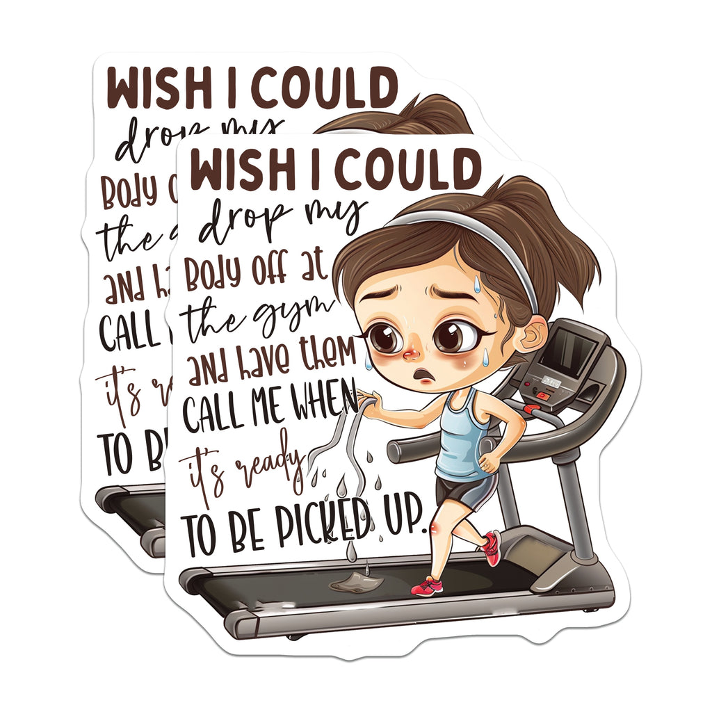 (2 Pack) Gym Humor Magnets - Relatable Fitness - Tired Exerciser Workout Motivation - 5 Inches On Longest Side - Thick Durable Magnet - Made in USA - MAG39549