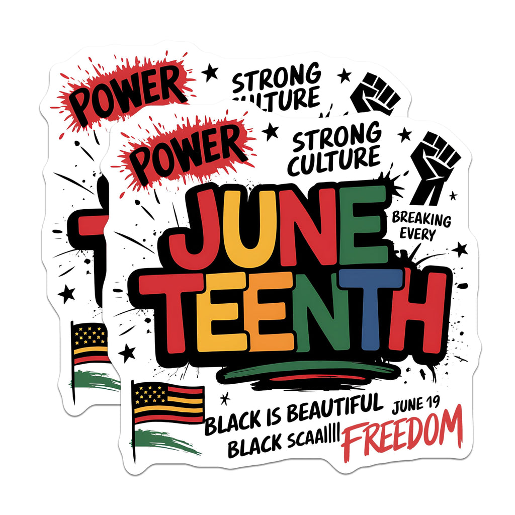(2 Pack) Juneteenth Celebration Magnets - Strong Culture - Black Pride - Freedom Day - 5" On Longest Side - for Cars, Fridges, Toolboxes - Made in USA - MAG3889