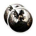 (2 Pack) Dark Fairy Queen Magnets - Gothic Fantasy Art - Mystical Aesthetic Decor - Enchanted Creatures - 5 Inches On Longest Side - Thick Durable Magnet - Made in USA - MAG36875