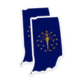 (2 Pack) Indiana State Flag Magnets - Indiana State Outline - Hoosier State Decor - 5 Inches On Longest Side - Thick Durable Magnet - Made in USA - MAG20722