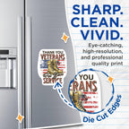 (2 Pack) Thank You Veterans for Your Service Magnets - USA Flag Army Military Service - 5 Inches On Longest Side - Premium Magnet - for Cars, Refrigerators, Toolboxes - Made in USA - MAG2197