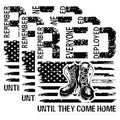 (3 Pack) Remember Everyone Deployed Decals - Military Boots - American Flag Decal - 3 Inches On Longest Side - Easy Peel & Apply - Made in USA - 3MCS4297