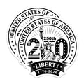 (2 Pack) 250th Anniversary USA Magnets - Statue of Liberty - American History Commemorative - 5 Inches On Longest Side - Thick Durable Magnet - Made in USA - MAG39993