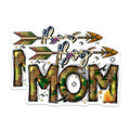 (2 Pack) Boy Mom Magnets - Camo Leopard Print Decor - Outdoorsy Mama Fridge Accent - 5 Inches On Longest Side - Thick Durable Magnet - Made in USA - MAG26209