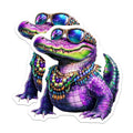(2 Pack) Alligator Magnets - Cartoon Animal Decor - Purple Alligator Souvenirs - 5" On Longest Side - Premium Magnet - for Cars, Refrigerators, Toolboxes, Lockers - Made in USA - MAG14824