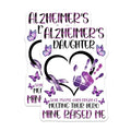 (2 Pack) Alzheimers Daughter Stickers - Hero Raised Me Sticker - Purple Ribbon Butterfly Decal - 5" On Longest Side - Sticks to Smooth Flat Surfaces - Made in USA - BMCS9788