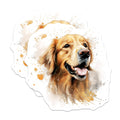 (2 Pack) Golden Retriever Magnets - Dog Lover Kitchen Decor - Pet Portrait Refrigerator Art - 5 Inches On Longest Side - Thick Durable Magnet - Made in USA - MAG25821