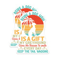 (2 Pack) Being A Dog Mom Stickers - Greyhound Dog Lover Stickers - Pet Owner Inspiration Stickers - 5" On Longest Side - Sticks to Smooth Flat Surfaces - Made in USA - BMCS4771