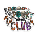(2 Pack) Spooky Moms Club Magnets - Halloween Decor - Skull Leopard Print - Fall Season Vibes - 5 Inches On Longest Side - Thick Durable Magnet - Made in USA - MAG26643