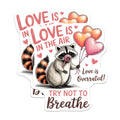 (2 Pack) Funny Raccoon Magnets - Anti Love Quote - Sarcastic Animal Fridge Decor - Quirky Humor Locker Gift - 5 Inches On Longest Side - Thick Durable Magnet - Made in USA - MAG36163
