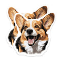 (2 Pack) Corgi Dog Magnets - Happy Smiling Puppy Fridge Decor - Pet Animal Lover Accessory - 5 Inches On Longest Side - Thick Durable Magnet - Made in USA - MAG24278