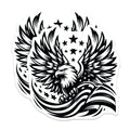 (2 Pack) American Eagle Magnets - Patriotic Decor - USA Pride Fridge Magnets - 5" On Longest Side - Premium Magnet - for Cars, Refrigerators, Toolboxes, Lockers - Made in USA - MAG16591