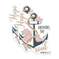 (2 Pack) Anchor Magnets - Hope Anchors The Soul - Inspirational Verse Decor - 5" On Longest Side - Premium Magnet - for Cars, Refrigerators, Toolboxes, Lockers - Made in USA - MAG15880