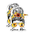 (2 Pack) Dance Mom Stickers - Ballerina Mom - Dancing Mom Decal - 5" On Longest Side - Sticks to Smooth Flat Surfaces - Made in USA - BMCS4203