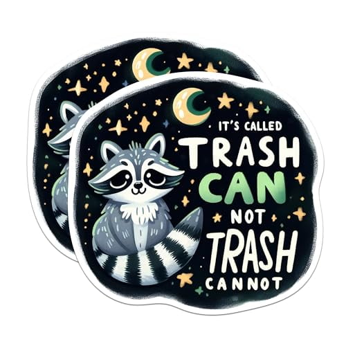 (2 Pack) It's Called Trash Can Not Trash Cannot Magnets - Funny Trash Raccoon - 5" On Longest Side - Premium Magnet - for Cars, Refrigerators, Toolboxes, Lockers - Made in USA - MAG1651