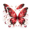 (2 Pack) Red Butterfly Magnets - Sparkling Celestial Decor - Whimsigoth Aesthetic Fridge Locker Art - 5 Inches On Longest Side - Thick Durable Magnet - Made in USA - MAG36105