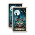 (2 Pack) Cheshire Cat Magnets - Alice Wonderland Fantasy Art - Grinning Cat Spooky Decor - Mystical Whimsical Full Moon Night - 5 Inches On Longest Side - Thick Durable Magnet - Made in USA - MAG22136