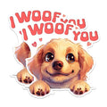 (2 Packs) I Woof You Dog Breed Magnets - Cute Dog Woof You Magnets - 5 Inches On Longest Side - Premium Magnet - for Fridges, Toolboxes, Cars - Made in USA - MAG2366