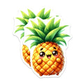 (2 Pack) Kawaii Pineapple Magnets - Cute Tropical Refrigerator Decor - Kitchen Locker Office Accent - 5 Inches On Longest Side - Thick Durable Magnet - Made in USA - MAG39510