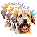 (3 Pack) Wheaten Terrier Decals - Dog Laptop Decal - Cute Puppy Decal - 3 Inches On Longest Side - Easy Peel & Apply - Made in USA - 3MCS0834