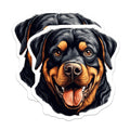 (2 Pack) Rottweiler Dog Magnets - Happy Rottie Pet Art - Dog Owner Fridge Decor - Animal Lover Appreciation - 5 Inches On Longest Side - Thick Durable Magnet - Made in USA - MAG27504