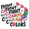 (3 Pack) Fight Cancer Decals - Awareness Ribbon - Inspirational Decal - 3 Inches On Longest Side - Easy Peel & Apply - Made in USA - 3MCS7511