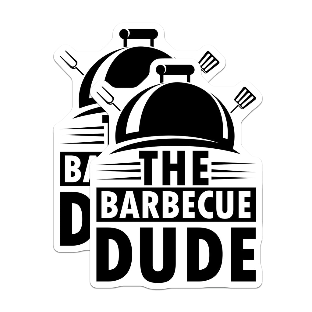 (2 Pack) Barbecue Dude Magnets - Grill Master Kitchen Decor - Funny BBQ Smoker Accessory - Man Cave Refrigerator Art - 5 Inches On Longest Side - Thick Durable Magnet - Made in USA - MAG20357