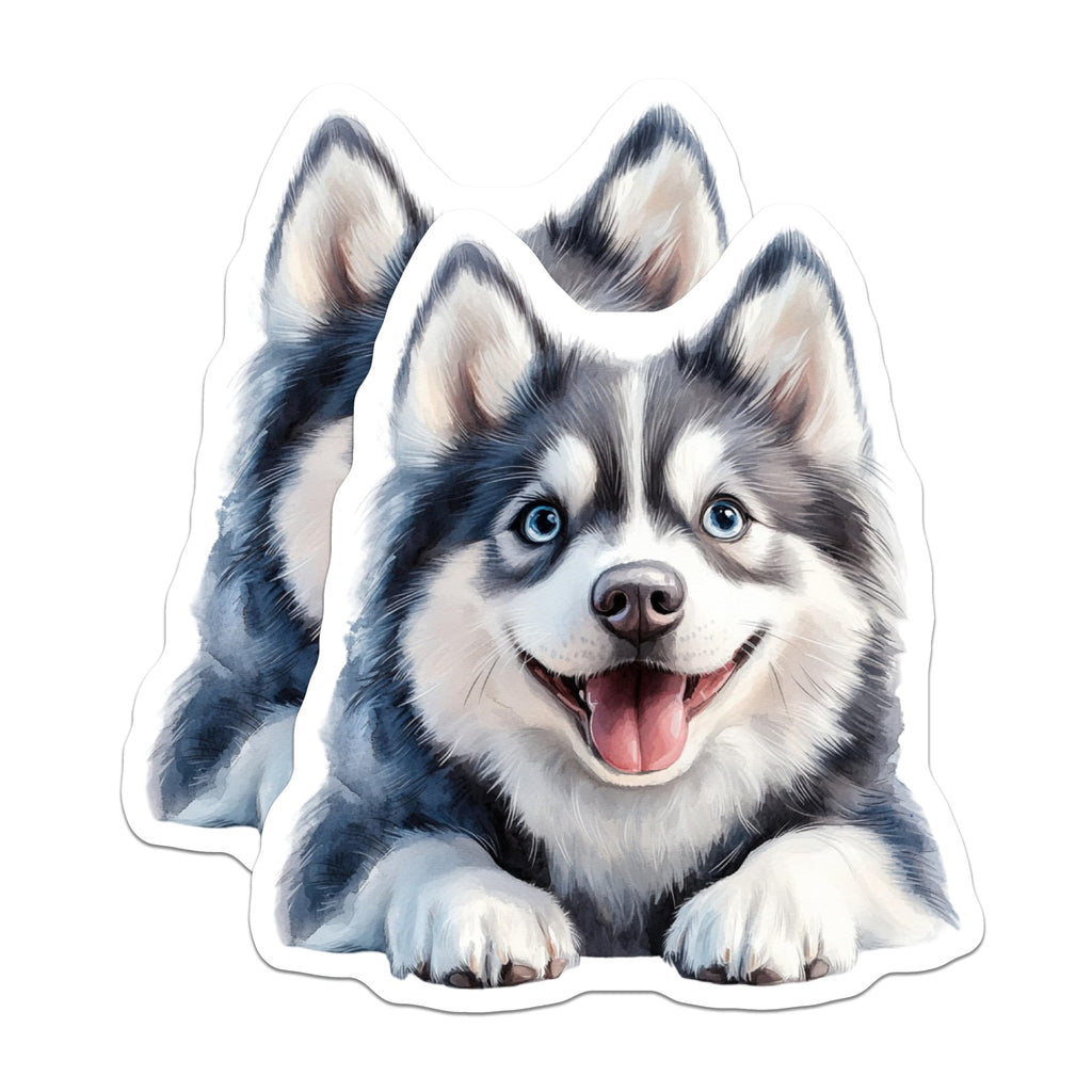 (2 Pack) Husky Dog Magnets - Cute Pet Decor - Refrigerator Magnets - 5" On Longest Side - Premium Magnet - for Cars, Refrigerators, Toolboxes, Lockers - Made in USA - MAG16397