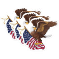 (3 Pack) Eagle Decals - American Flag - Laptop Patriotic Stickers - 3 Inches On Longest Side - Easy Peel & Apply - Made in USA - 3MCS6026