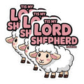 (3 Pack) Christian Sheep Decals - Tis My Lord - Psalm 23 1 - Laptop Decal - Religious Sticker - 3 Inches On Longest Side - Easy Peel & Apply - Made in USA - 3MCS2657