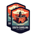 (2 Pack) South Carolina State and Capitol Magnets - SC State Magnet - Choose from 50 States - 5" On Longest Side - Premium Magnet - for Cars, Refrigerators, Toolboxes, Lockers - Made in USA - MAG1496