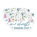 (2 Pack) Hope in Christ Magnets - Floral Bible Verse - Christian Faith Scripture - 5 Inches On Longest Side - Thick Durable Magnet - Made in USA - MAG29030