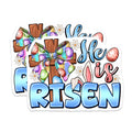 (2 Pack) He is Risen Magnets - Easter Celebration Magnets - Christian Refrigerator Decor - Spring Kitchen Decorations - 5 Inches On Longest Side - Thick Durable Magnet - Made in USA - MAG29125