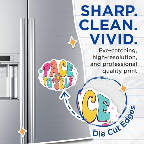 (2 Pack) Pace Yo Self Magnets Magnets - 5" On Longest Side - Made in USA - Sticks to Refrigerators & Metal Surfaces - MAG9139