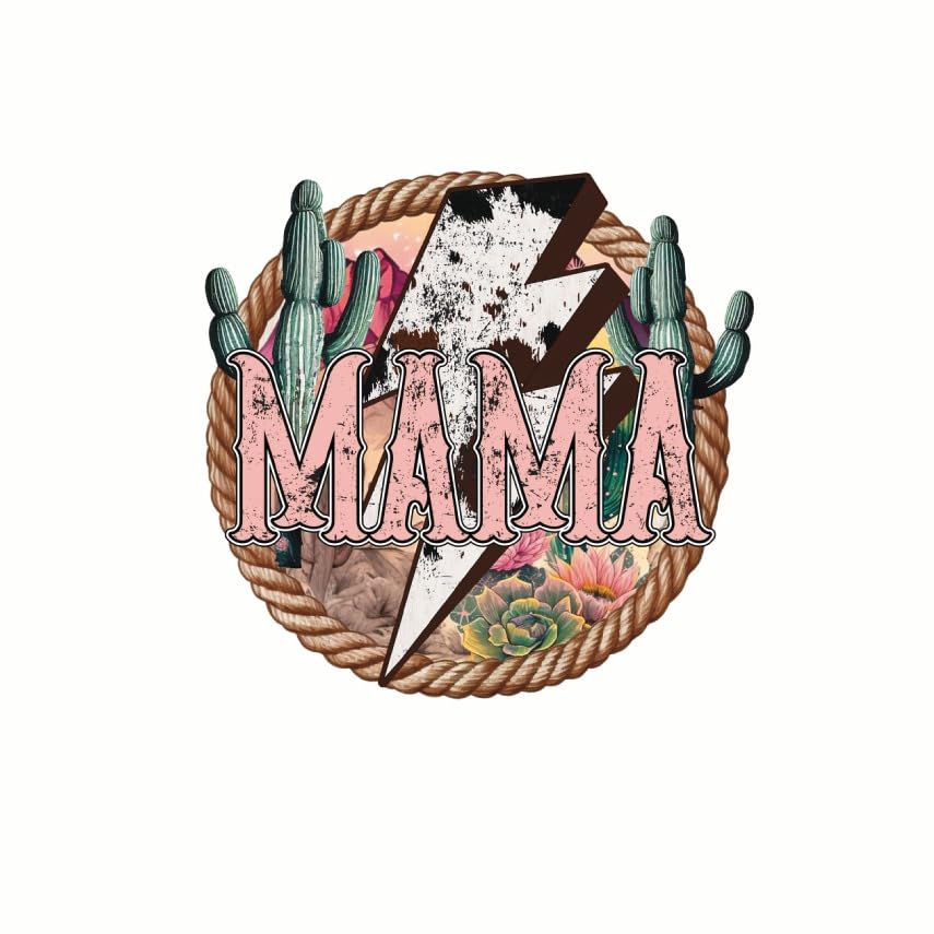(3 Pack) Mama Western Decals - Country Style - Laptop Decals - 3 Inches On Longest Side - Easy Peel & Apply - Made in USA - 3MCS7726