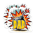 (2 Pack) Super Dad Magnets - Funny Dad - Father's Day Decor - Superhero Dad Keepsake - Cool Dad Gifts - 5" On Longest Side - for Cars, Fridges, Toolboxes - Made in USA - MAG7484