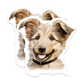 (2 Pack) Cute Puppy Dog Magnets - Pet Lover Fridge Accessory - Adorable Animal Decor - 5 Inches On Longest Side - Thick Durable Magnet - Made in USA - MAG29375