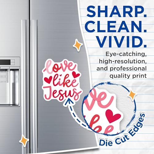 (2 Pack) Love Like Jesus Magnets - Inspirational Christian - Religious Quotes for Home - 5" On Longest Side - for Cars, Fridges, Toolboxes - Made in USA - MAG4132
