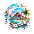 (2 Pack) Hawaii Beach Magnets - Tropical Island - Scenic Ocean View - Travel Souvenir - Vacation Keepsake - 5" On Longest Side - for Cars, Fridges, Toolboxes - Made in USA - MAG6907