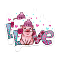 (2 Pack) Pig Magnets - Cute Farm Animal Decor - Love Piggy Designs - 5" On Longest Side - Premium Magnet - for Cars, Refrigerators, Toolboxes, Lockers - Made in USA - MAG15582