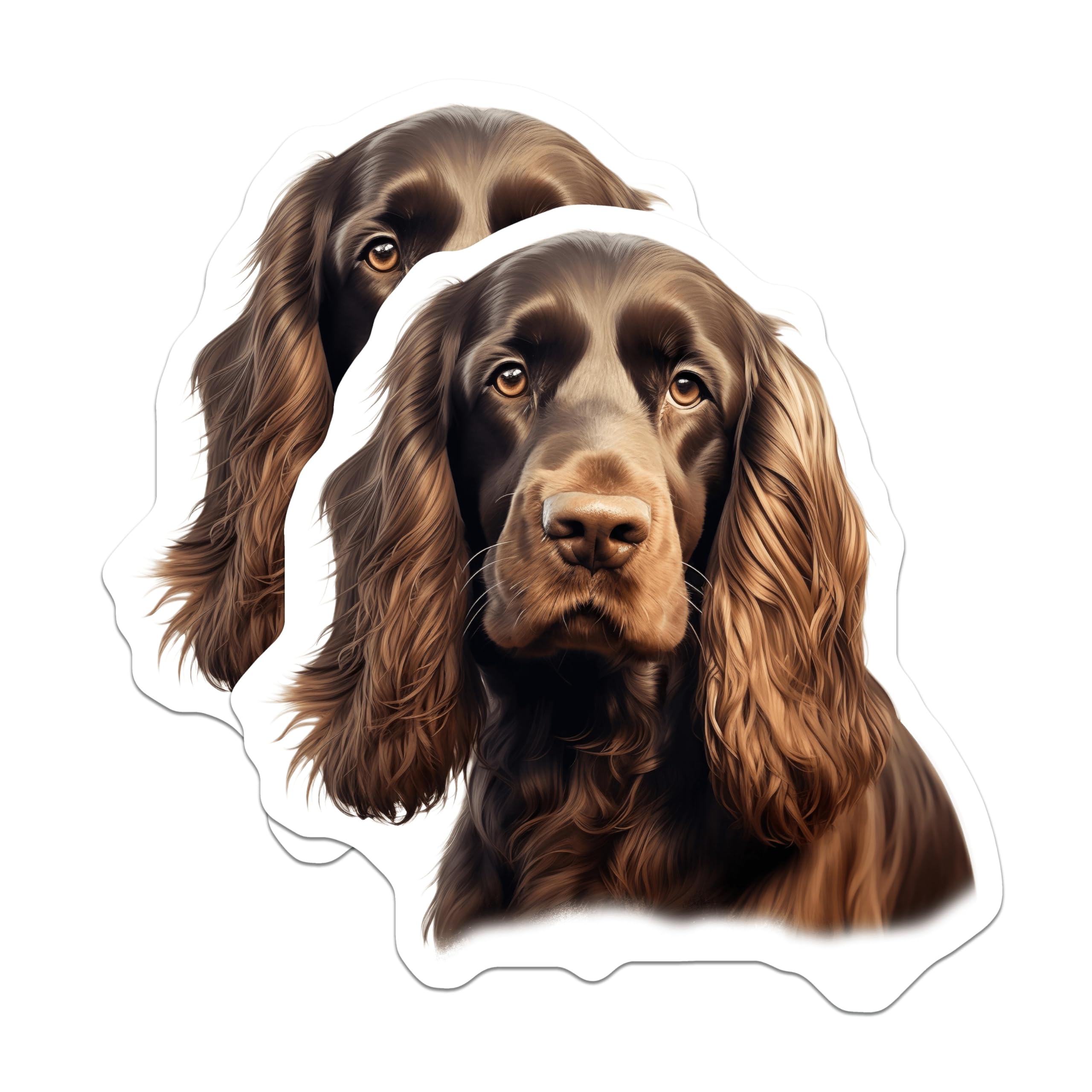 (2 Pack) Cocker Spaniel Magnets - Brown Spaniel Dog Art Decor - Pet Lover Refrigerator Magnets - Dog Owner Accent - 5 Inches On Longest Side - Thick Durable Magnet - Made in USA - MAG25451