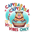 (2 Pack) Capybara Vibes Only Magnets - Cute Animal Magnets - Novelty Fridge Magnets - Fun Kitchen Decor - Animal Lover Magnet- 5" On Longest Side - for Fridges, Toolboxes, Cars - Made in USA - MAG2668