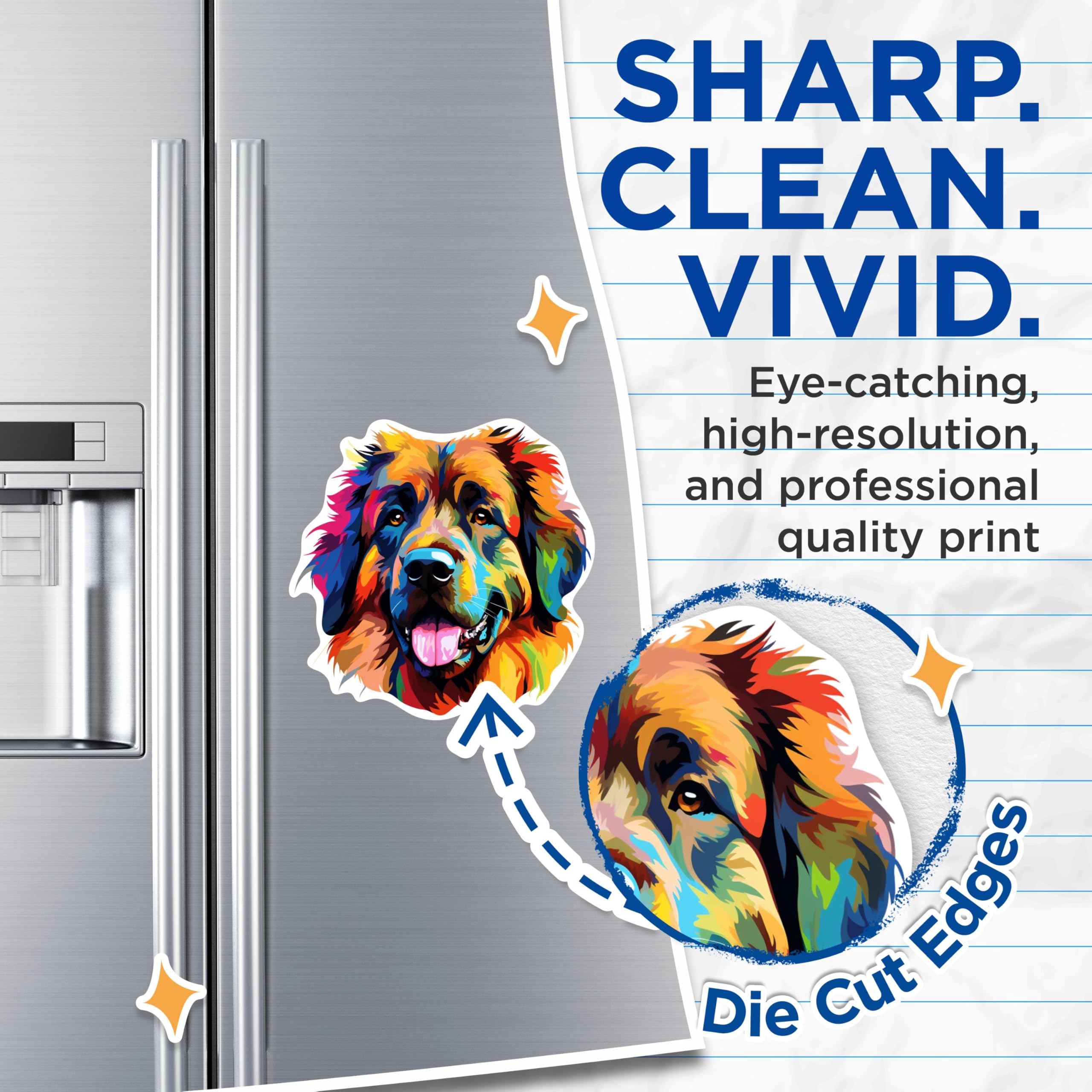 (2 Pack) Leonberger Dog Breed Magnets - 5 Inches On Longest Side - Choose from Over 100 Dog Breeds - for Cars, Refrigerators, Toolboxes - Made in USA - MAG1893