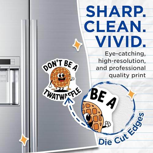 (2 Pack) Dont Be a Twatwaffle Magnets - Funny Quote - Unique Magnet for Fridge - Humor Magnet - Fun Kitchen Decor - 5" On Longest Side - for Cars, Fridges, Toolboxes - Made in USA - MAG6694
