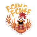 (2 Pack) Funny Chicken Magnets - F-CAW-F Cartoon Decor - Quirky Animal Refrigerator Magnet - 5" On Longest Side - Premium Magnet - for Cars, Refrigerators, Toolboxes, Lockers - Made in USA - MAG14578