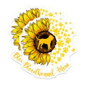(2 Pack) Bloodhound Mom Magnets - Sunflower Dog Decor - Paw Print Animal Lover - 5 Inches On Longest Side - Thick Durable Magnet - Made in USA - MAG23525