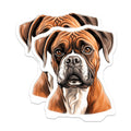 (2 Pack) Boxer Dog Magnets - Dog Lover Decor - Pet Parent Accessory - 5 Inches On Longest Side - Thick Durable Magnet - Made in USA - MAG25321