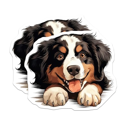 (2 Pack) Cute Dog Print Magnet - Funny Animal Decor - Pet Enthusiast Collection - 5" On Longest Side - Sticks to Smooth Flat Surfaces - Made in USA - MAG9866