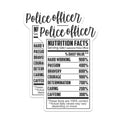 (2 Pack) Police Officer Magnets - Nutrition Facts Label - Law Enforcement Fridge Magnets - 5" On Longest Side - Premium Magnet - for Cars, Refrigerators, Toolboxes, Lockers - Made in USA - MAG14609