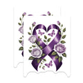 (2 Pack) Purple Ribbon Magnets - Butterfly Rose Magnets - Awareness Magnets - 5" On Longest Side - Premium Magnet - for Cars, Refrigerators, Toolboxes, Lockers - Made in USA - MAG15586